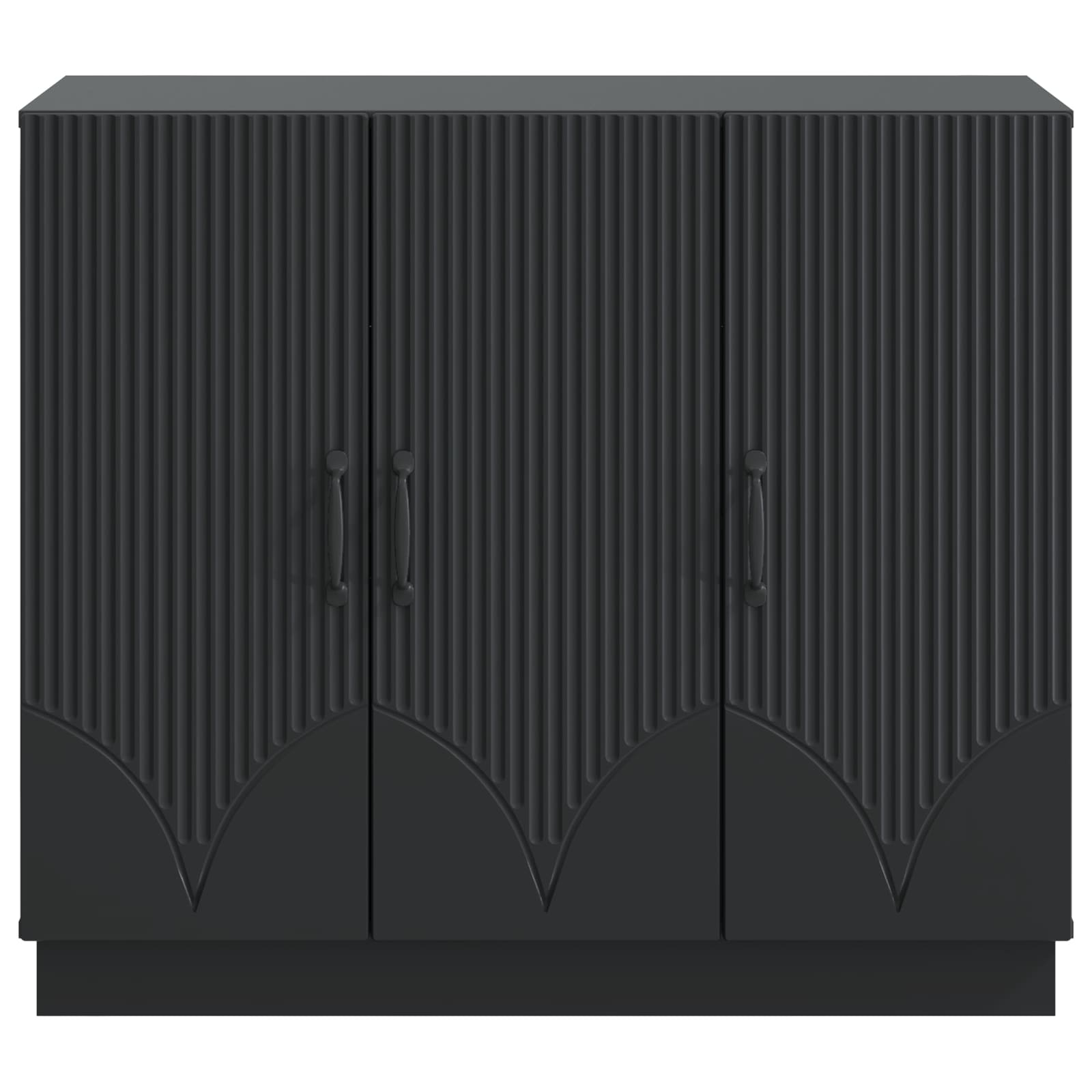 vidaXL Bufet Czarny 89 x 34,5 x 77 cm Drewno inżynieryjne