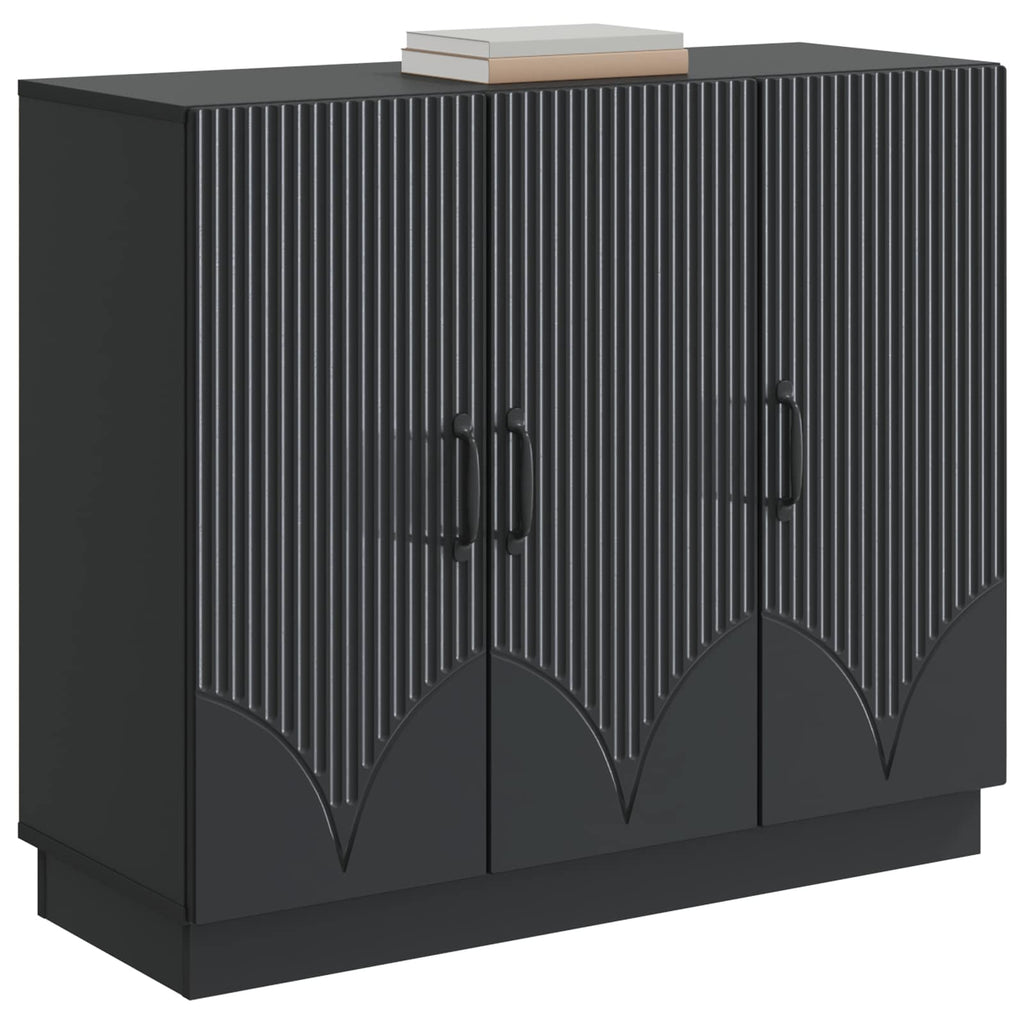 vidaXL Bufet Czarny 89 x 34,5 x 77 cm Drewno inżynieryjne