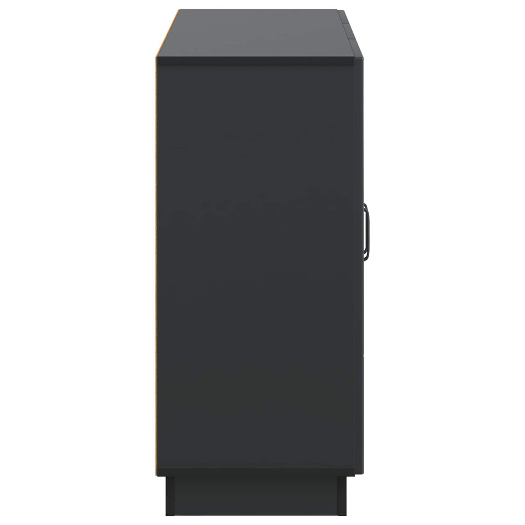 vidaXL Bufet Czarny 89 x 34,5 x 77 cm Drewno inżynieryjne