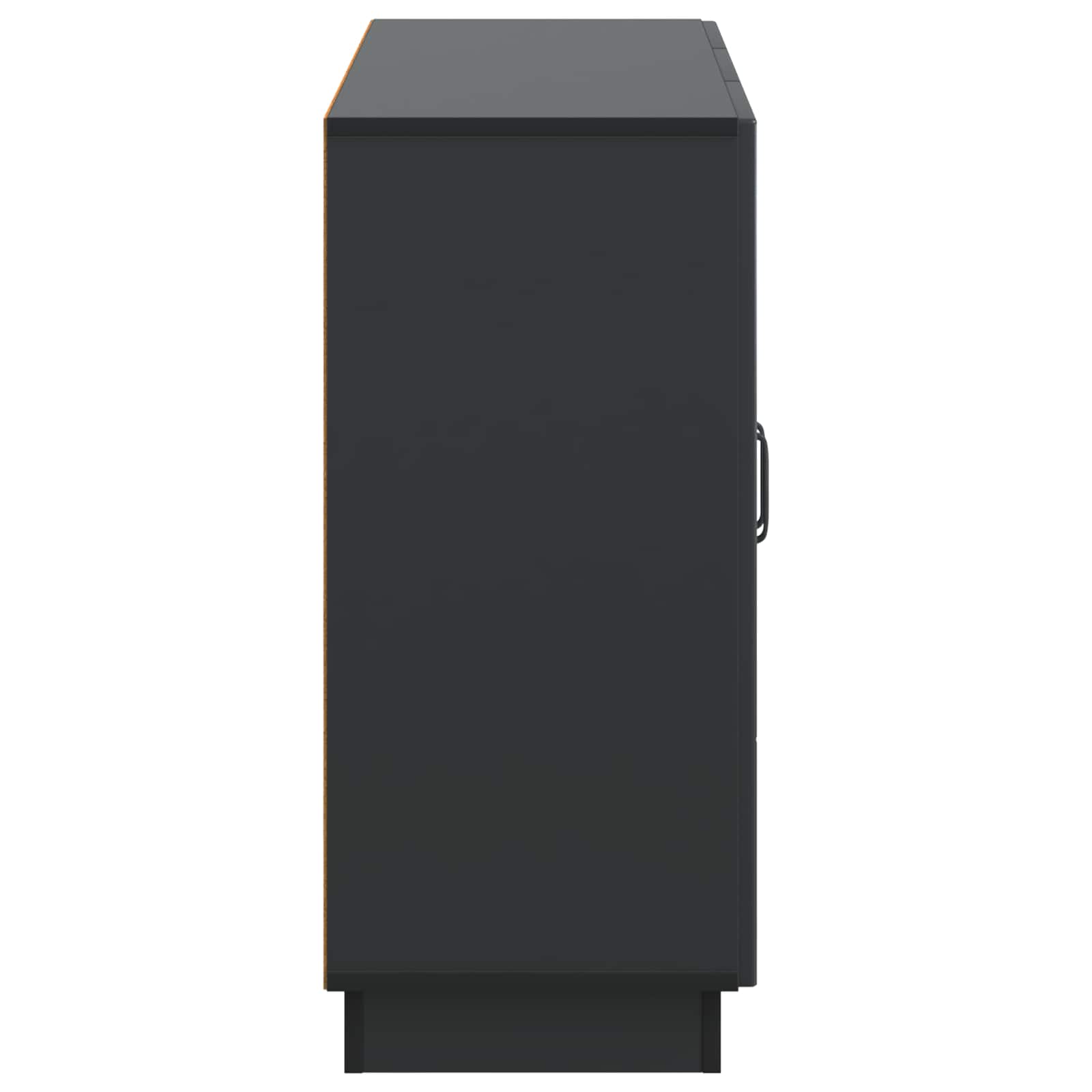 vidaXL Bufet Czarny 89 x 34,5 x 77 cm Drewno inżynieryjne