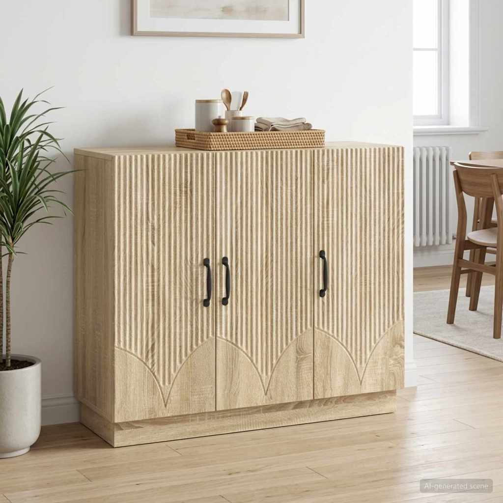vidaXL Bufet dąb Sonoma 89 x 34,5 x 77 cm Drewno inżynieryjne