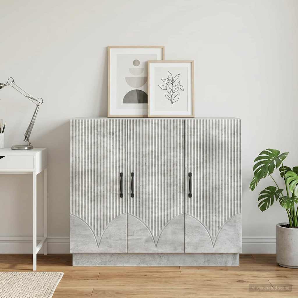 vidaXL Bufet Betonowy szary 89 x 34,5 x 77 cm Drewno inżynieryjne