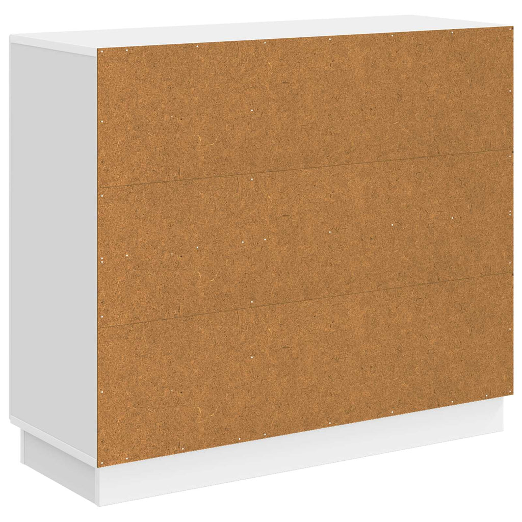vidaXL Bufet Biały wysoki połysk 89 x 34,5 x 77 cm Drewno inżynieryjne