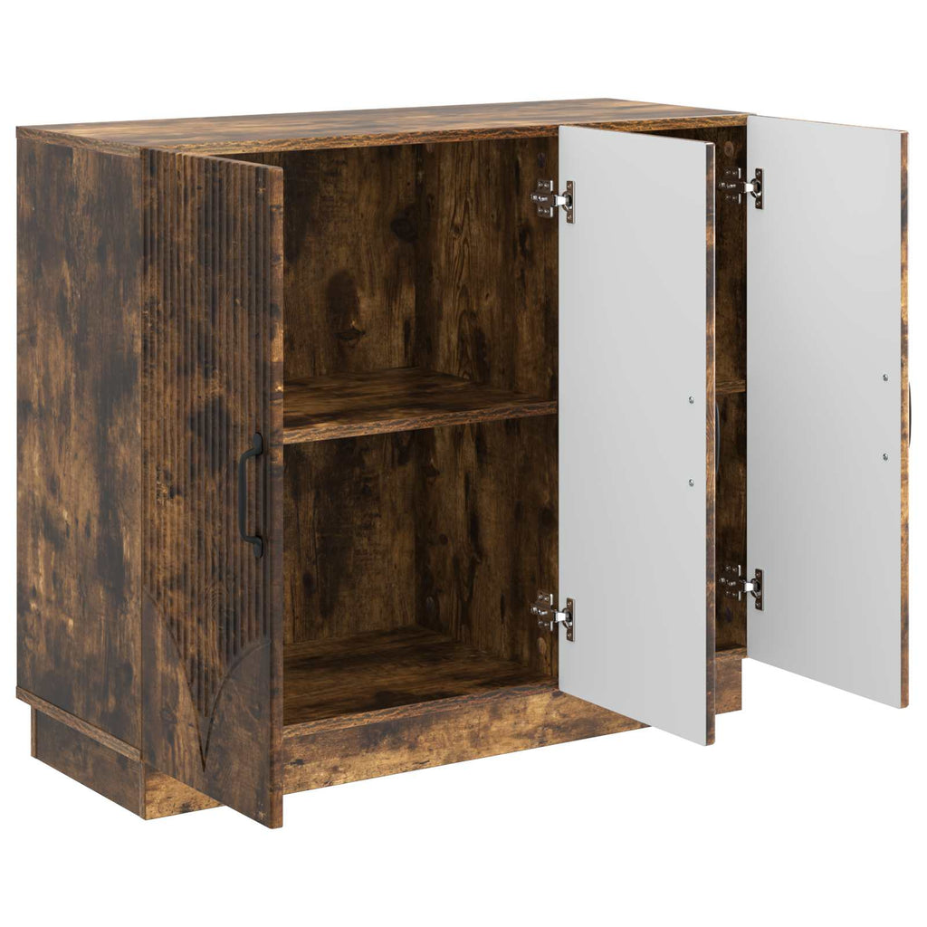vidaXL Bufet Dąb wędzony 89 x 34,5 x 77 cm Drewno inżynieryjne
