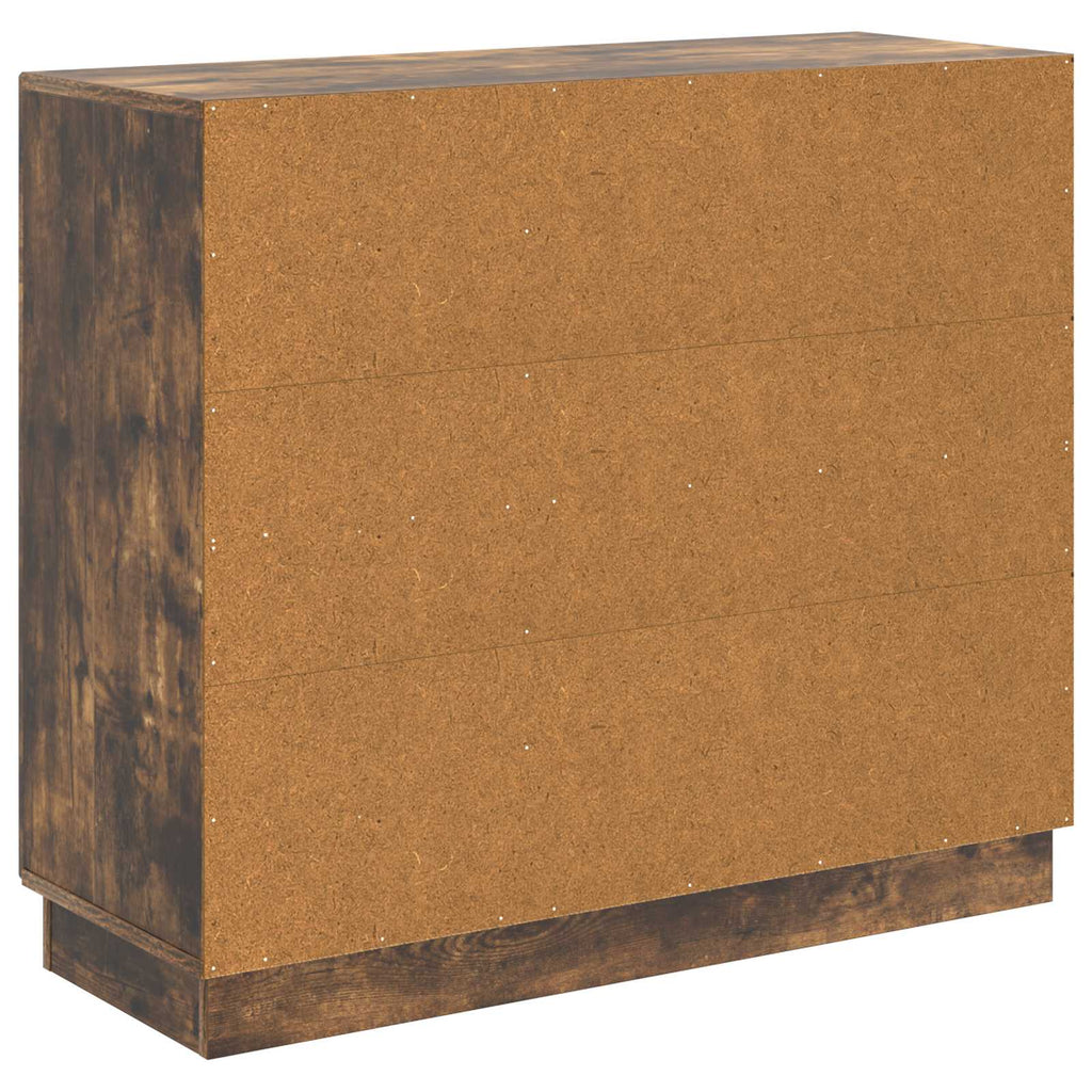 vidaXL Bufet Dąb wędzony 89 x 34,5 x 77 cm Drewno inżynieryjne