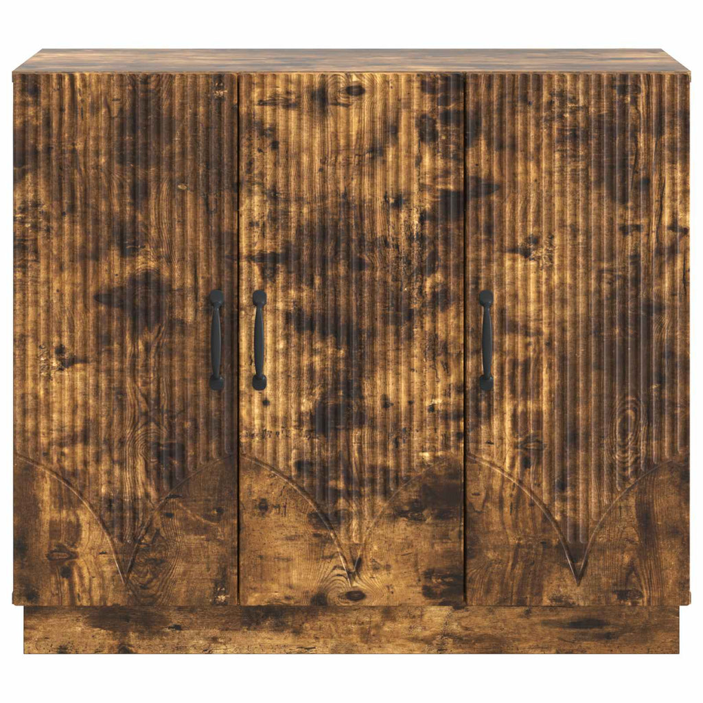vidaXL Bufet Dąb wędzony 89 x 34,5 x 77 cm Drewno inżynieryjne