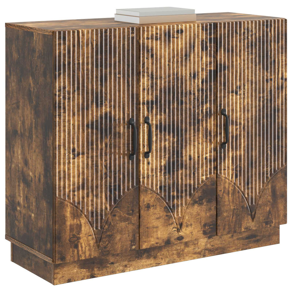 vidaXL Bufet Dąb wędzony 89 x 34,5 x 77 cm Drewno inżynieryjne