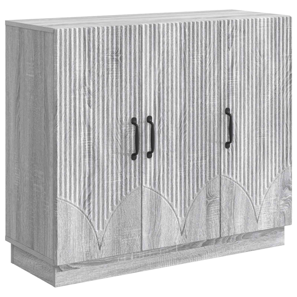 vidaXL Bufet Szary Sonoma 89 x 34,5 x 77 cm Drewno inżynieryjne
