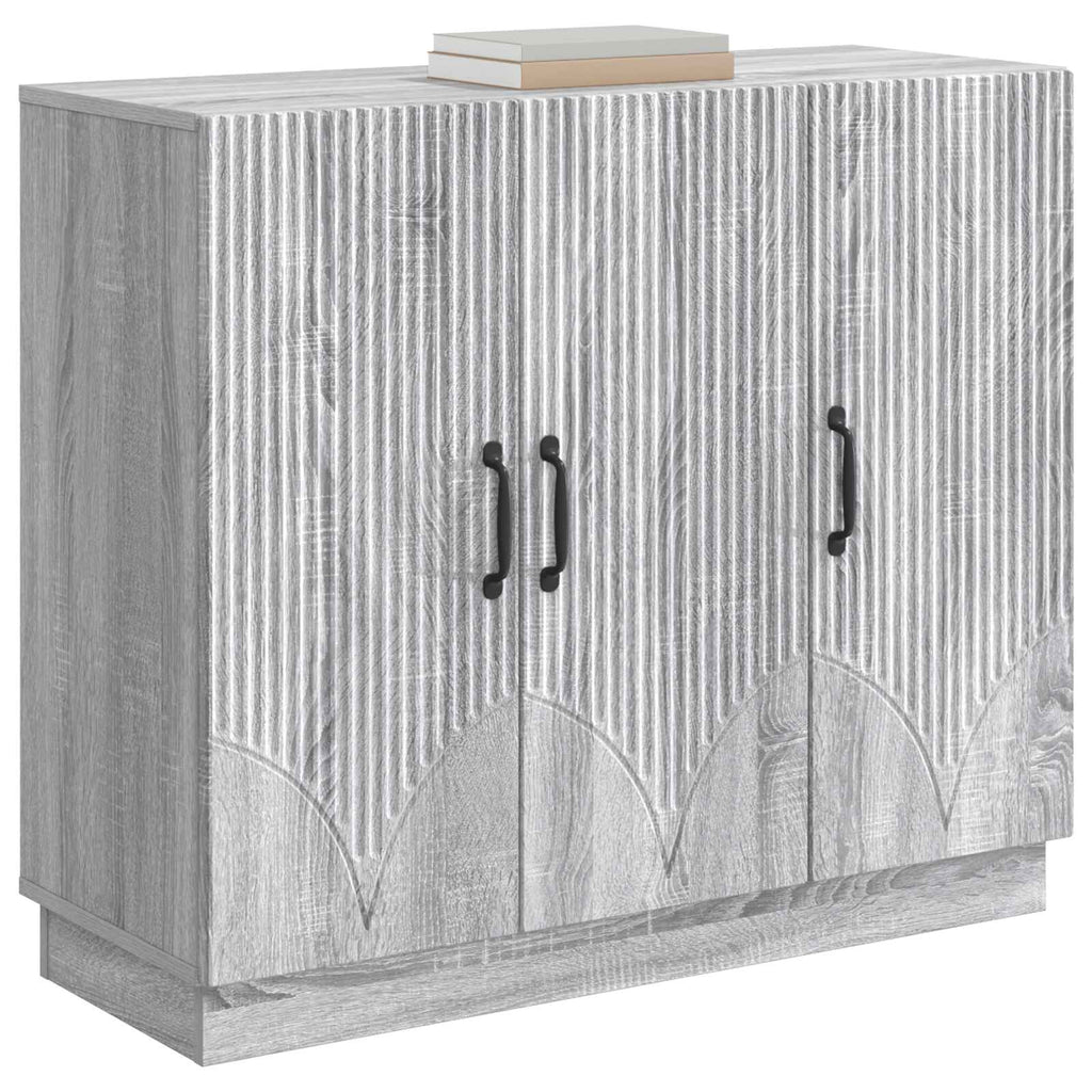 vidaXL Bufet Szary Sonoma 89 x 34,5 x 77 cm Drewno inżynieryjne
