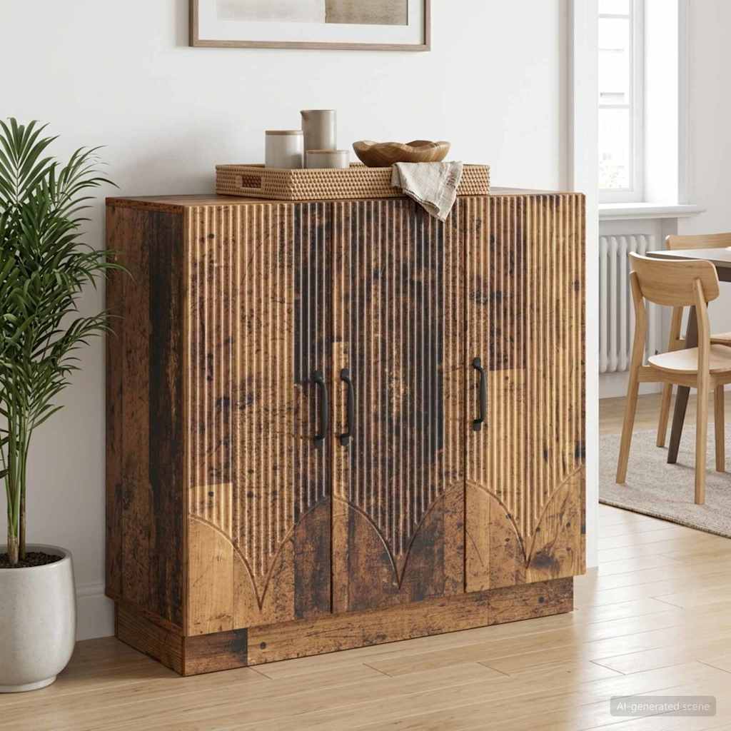 vidaXL Bufet Stare drewno 89 x 34,5 x 77 cm Drewno inżynieryjne