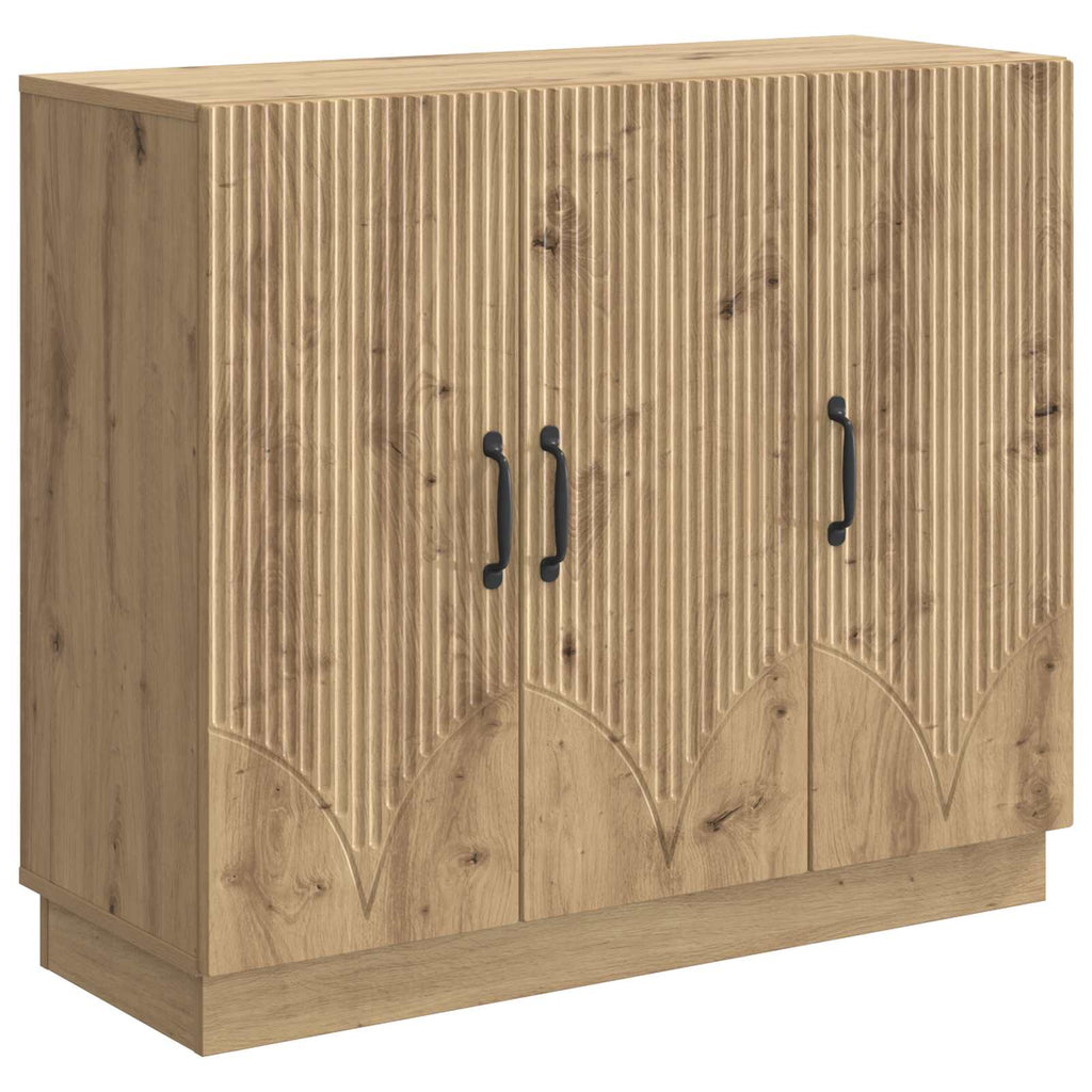 vidaXL Bufet Dąb artisan 89 x 34,5 x 77 cm Drewno inżynieryjne