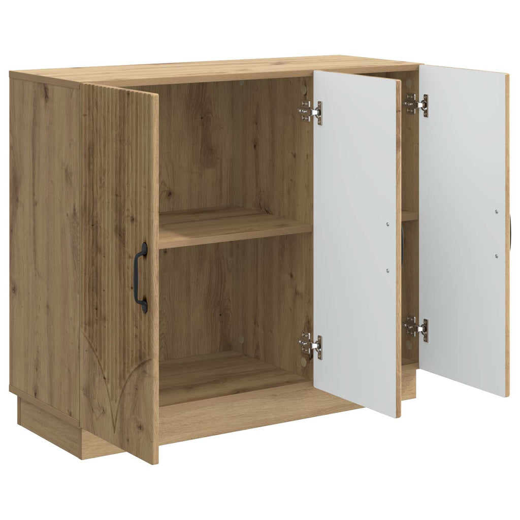 vidaXL Bufet Dąb artisan 89 x 34,5 x 77 cm Drewno inżynieryjne