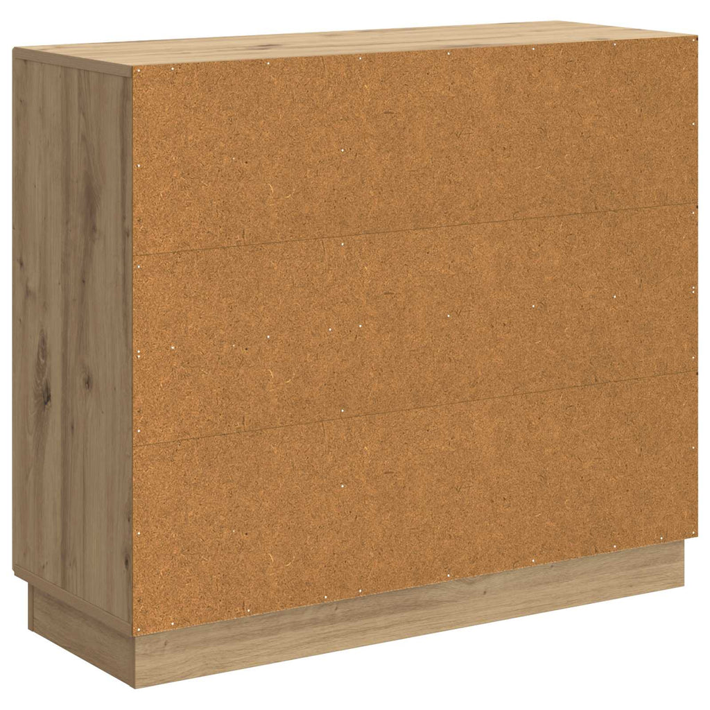 vidaXL Bufet Dąb artisan 89 x 34,5 x 77 cm Drewno inżynieryjne