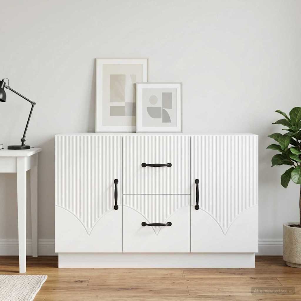 vidaXL Bufet Biały 89 x 34,5 x 57 cm Drewno inżynieryjne