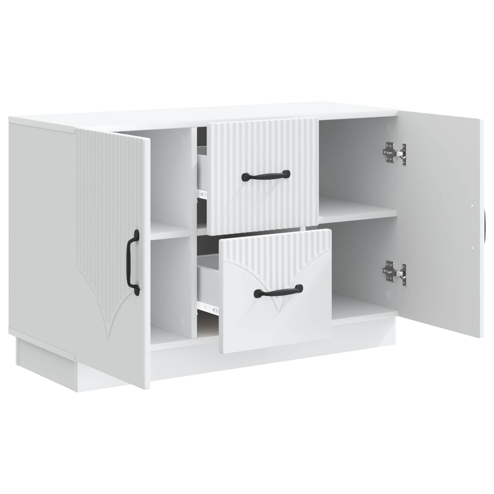 vidaXL Bufet Biały 89 x 34,5 x 57 cm Drewno inżynieryjne