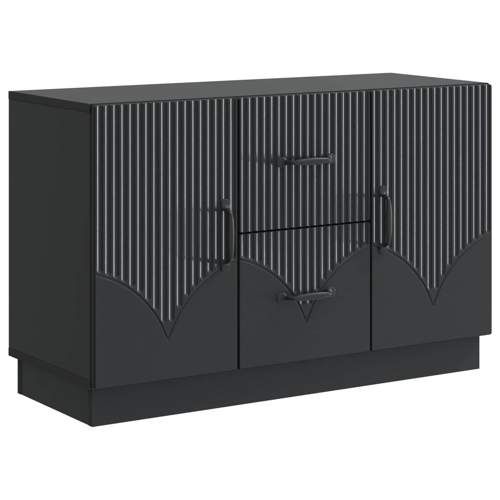 vidaXL Bufet z szufladą Czarny 89 x 34,5 x 57 cm Drewno inżynieryjne