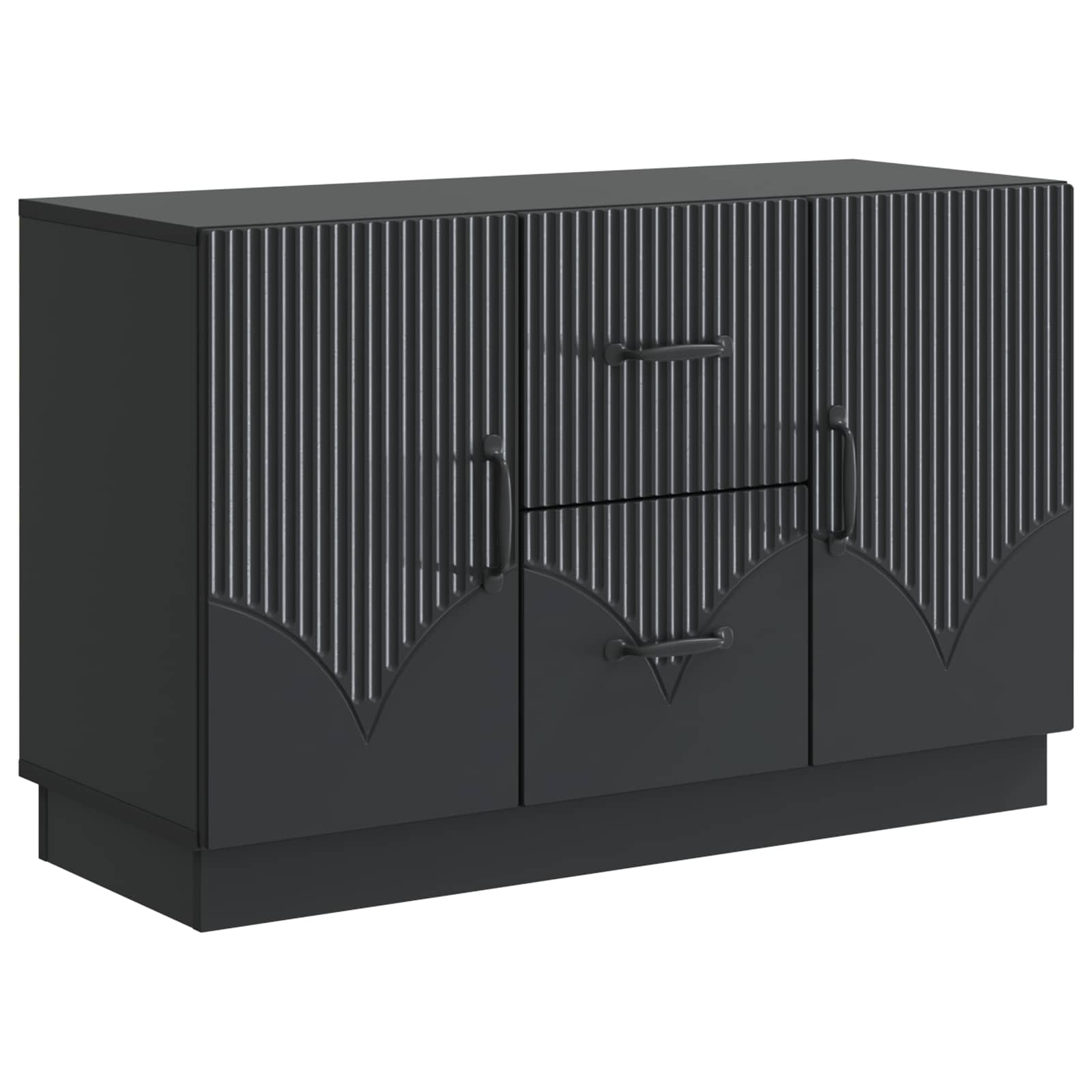 vidaXL Bufet z szufladą Czarny 89 x 34,5 x 57 cm Drewno inżynieryjne