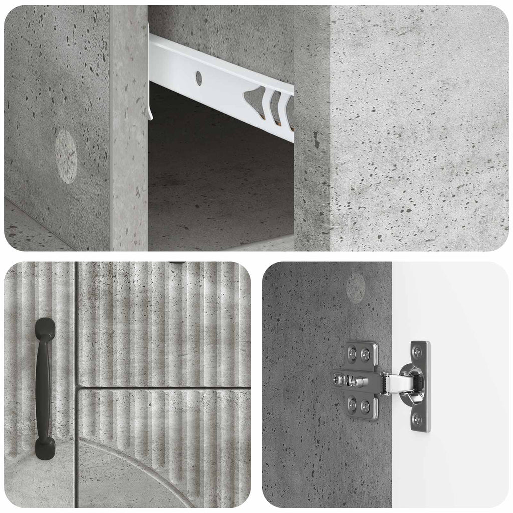 vidaXL Bufet Betonowy szary 89 x 34,5 x 57 cm Drewno inżynieryjne