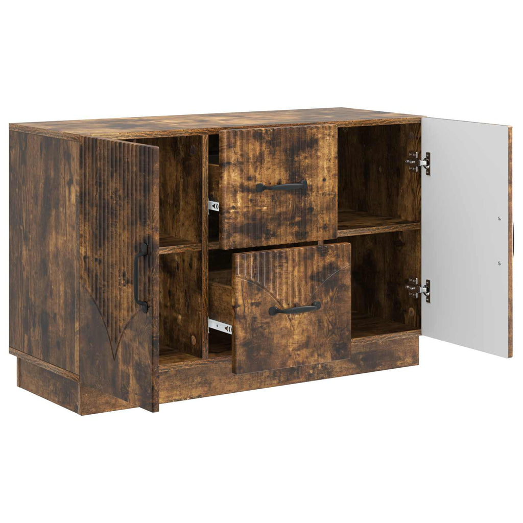 vidaXL Bufet Dąb wędzony 89 x 34,5 x 57 cm Drewno inżynieryjne