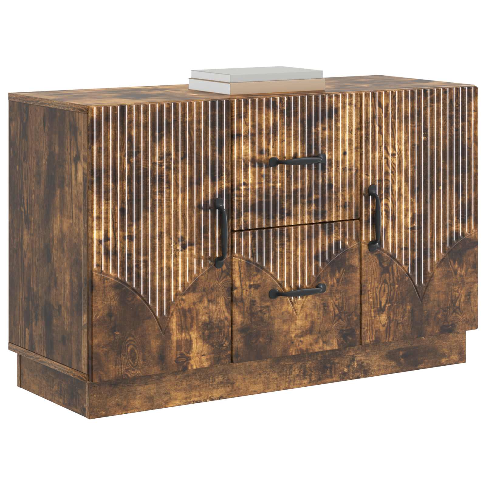 vidaXL Bufet Dąb wędzony 89 x 34,5 x 57 cm Drewno inżynieryjne