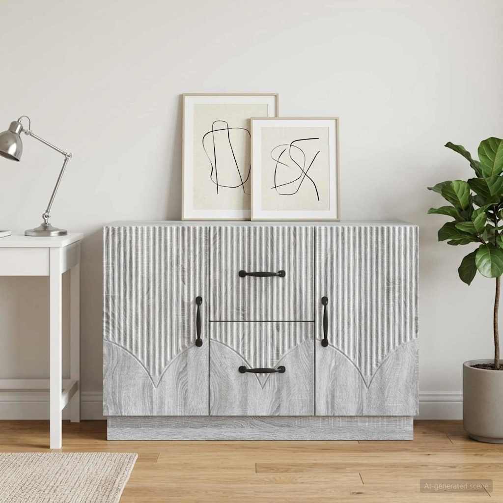 vidaXL Bufet Szary Sonoma 89 x 34,5 x 57 cm Drewno inżynieryjne