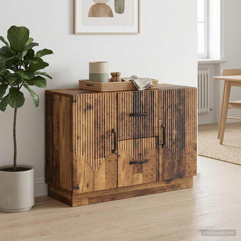 vidaXL Bufet Stare drewno 89 x 34,5 x 57 cm Drewno inżynieryjne