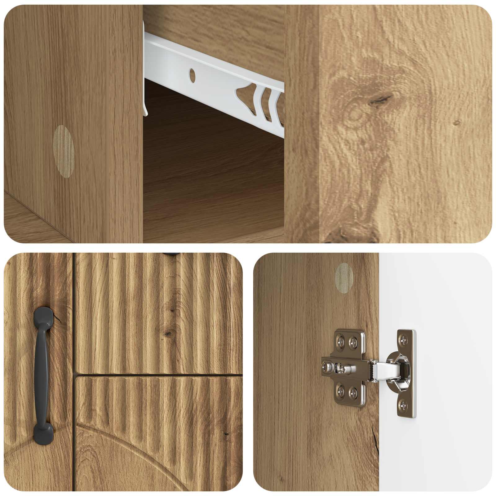 vidaXL Bufet Dąb artisan 89 x 34,5 x 57 cm Drewno inżynieryjne