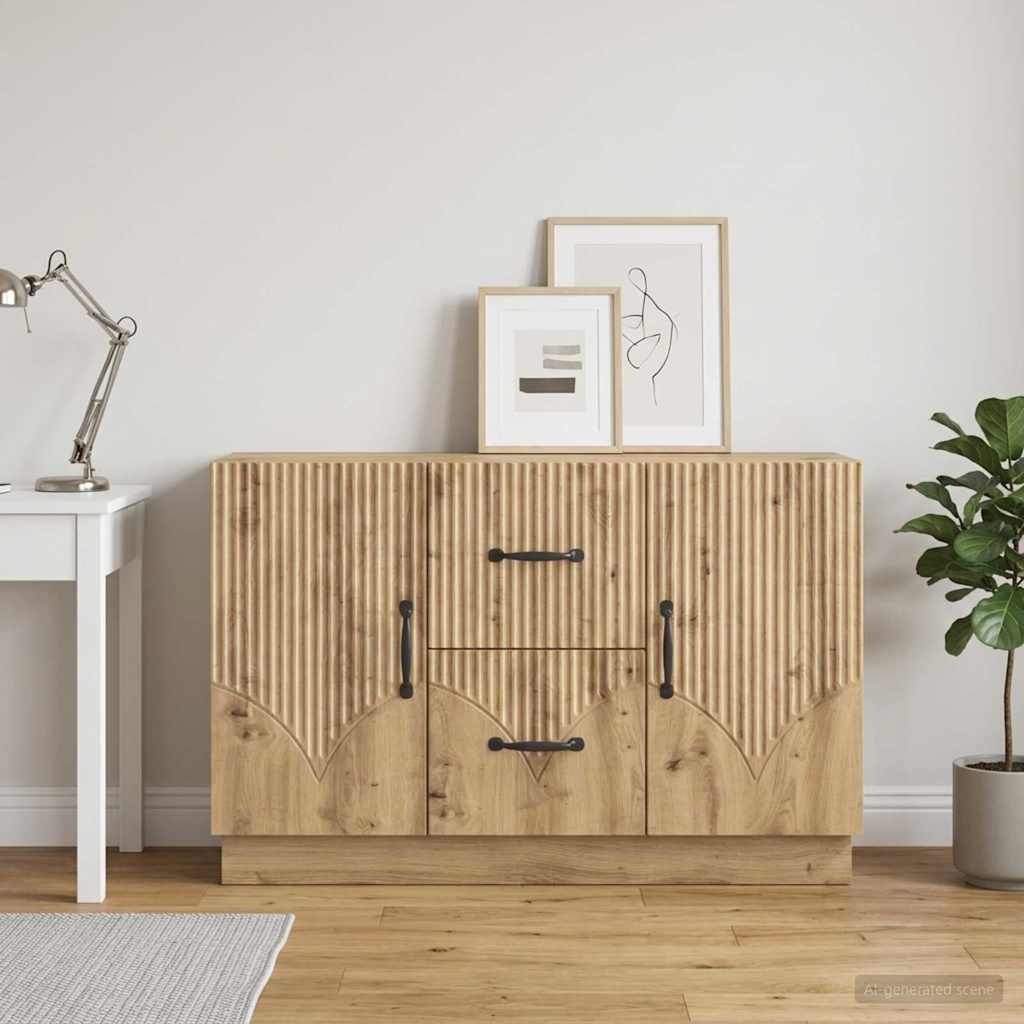 vidaXL Bufet Dąb artisan 89 x 34,5 x 57 cm Drewno inżynieryjne