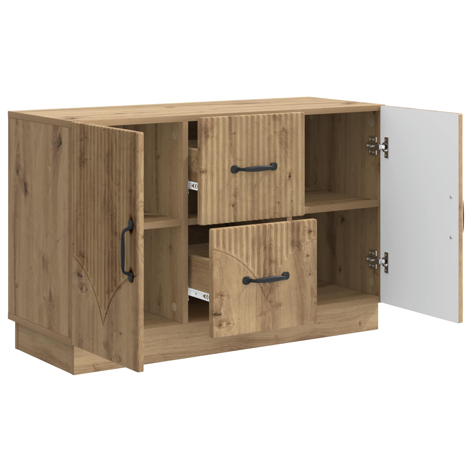 vidaXL Bufet Dąb artisan 89 x 34,5 x 57 cm Drewno inżynieryjne