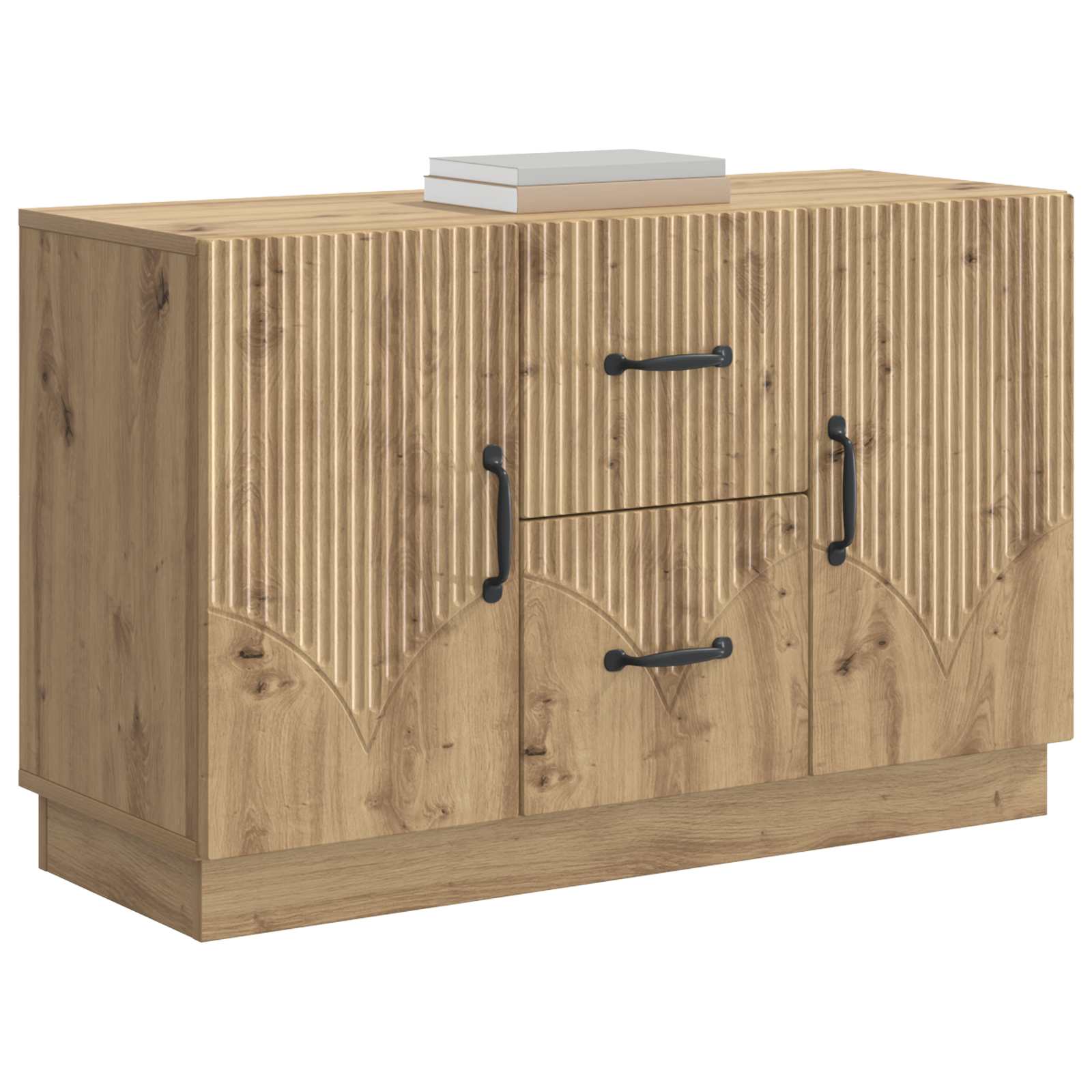 vidaXL Bufet Dąb artisan 89 x 34,5 x 57 cm Drewno inżynieryjne
