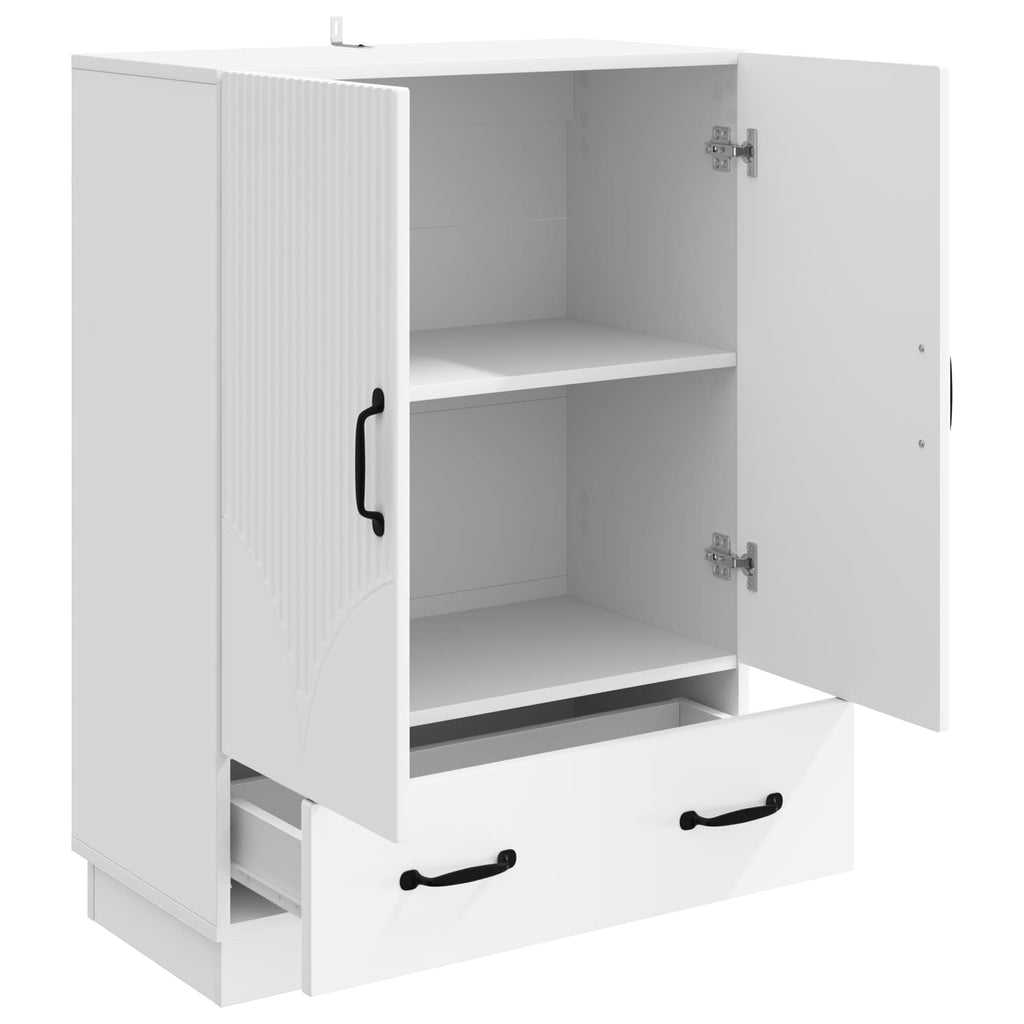 vidaXL Bufet Biały 66 x 34,5 x 92 cm Drewno inżynieryjne