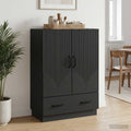 vidaXL Bufet z szufladą Czarny 66 x 34,5 x 92 cm Drewno inżynieryjne
