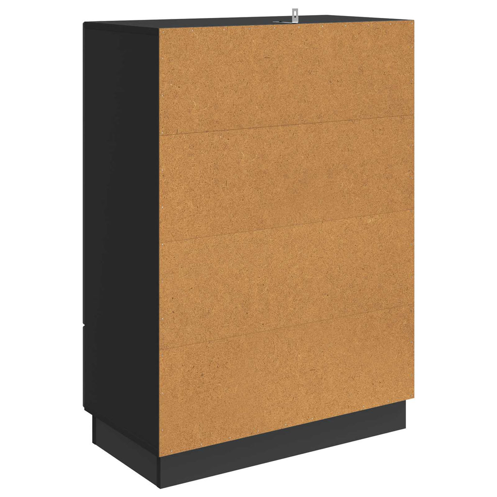 vidaXL Bufet z szufladą Czarny 66 x 34,5 x 92 cm Drewno inżynieryjne