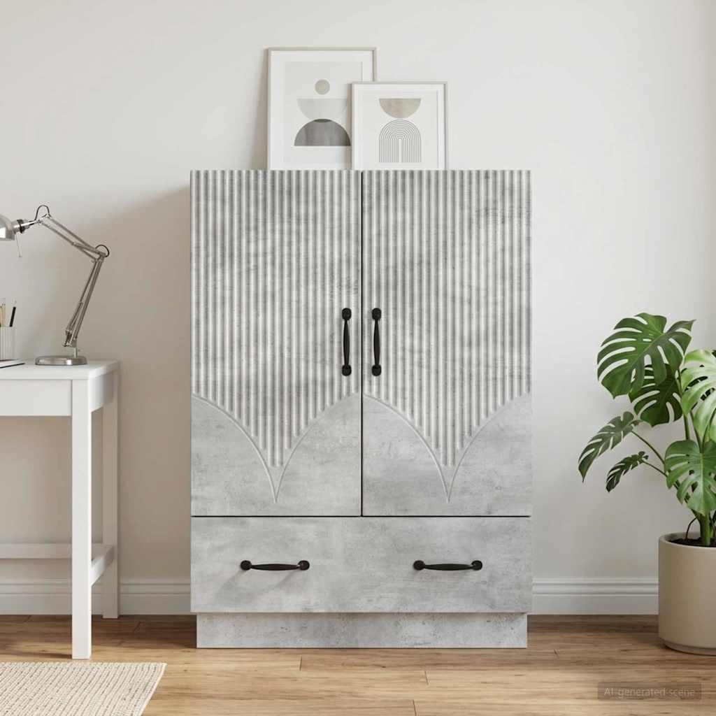 vidaXL Bufet Betonowy szary 66 x 34,5 x 92 cm Drewno inżynieryjne