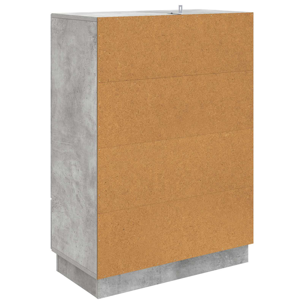 vidaXL Bufet Betonowy szary 66 x 34,5 x 92 cm Drewno inżynieryjne