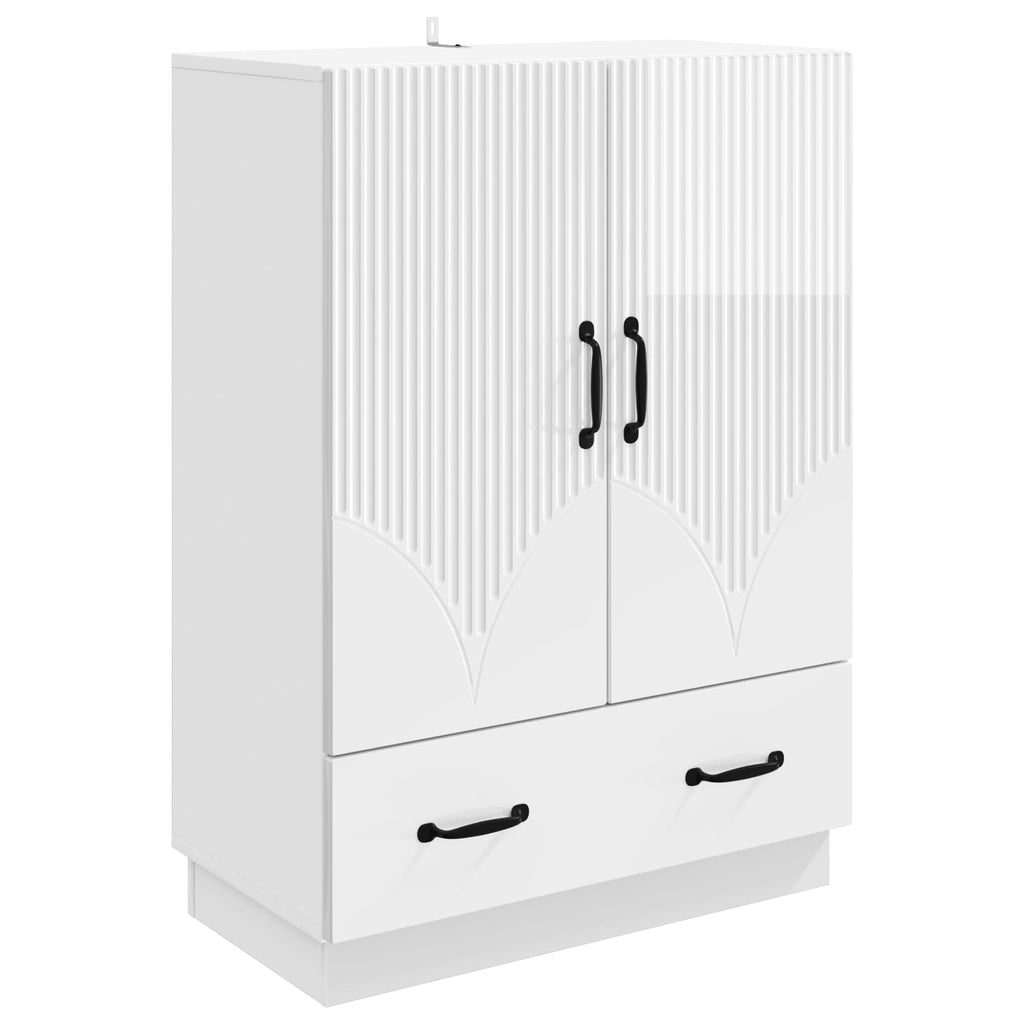 vidaXL Bufet Biały wysoki połysk 66 x 34,5 x 92 cm Drewno inżynieryjne