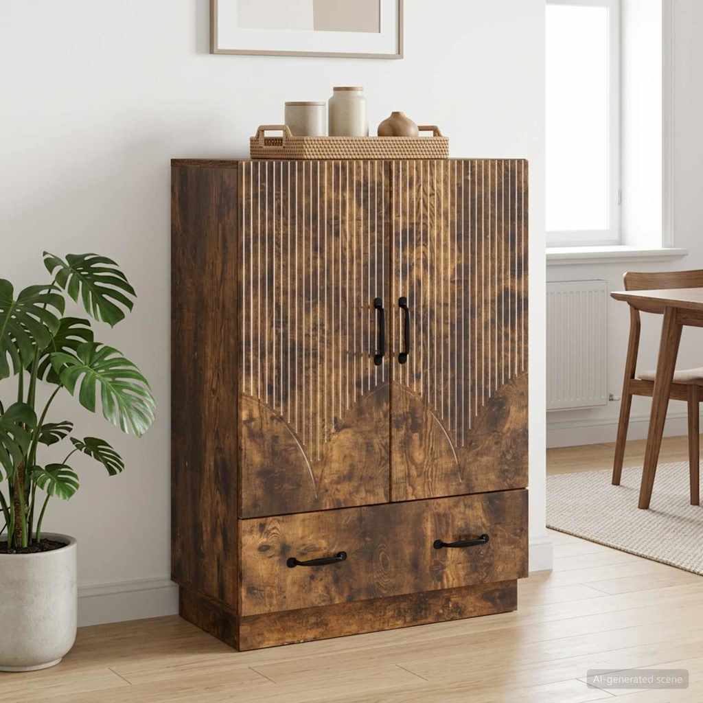 vidaXL Bufet Dąb wędzony 66 x 34,5 x 92 cm Drewno inżynieryjne