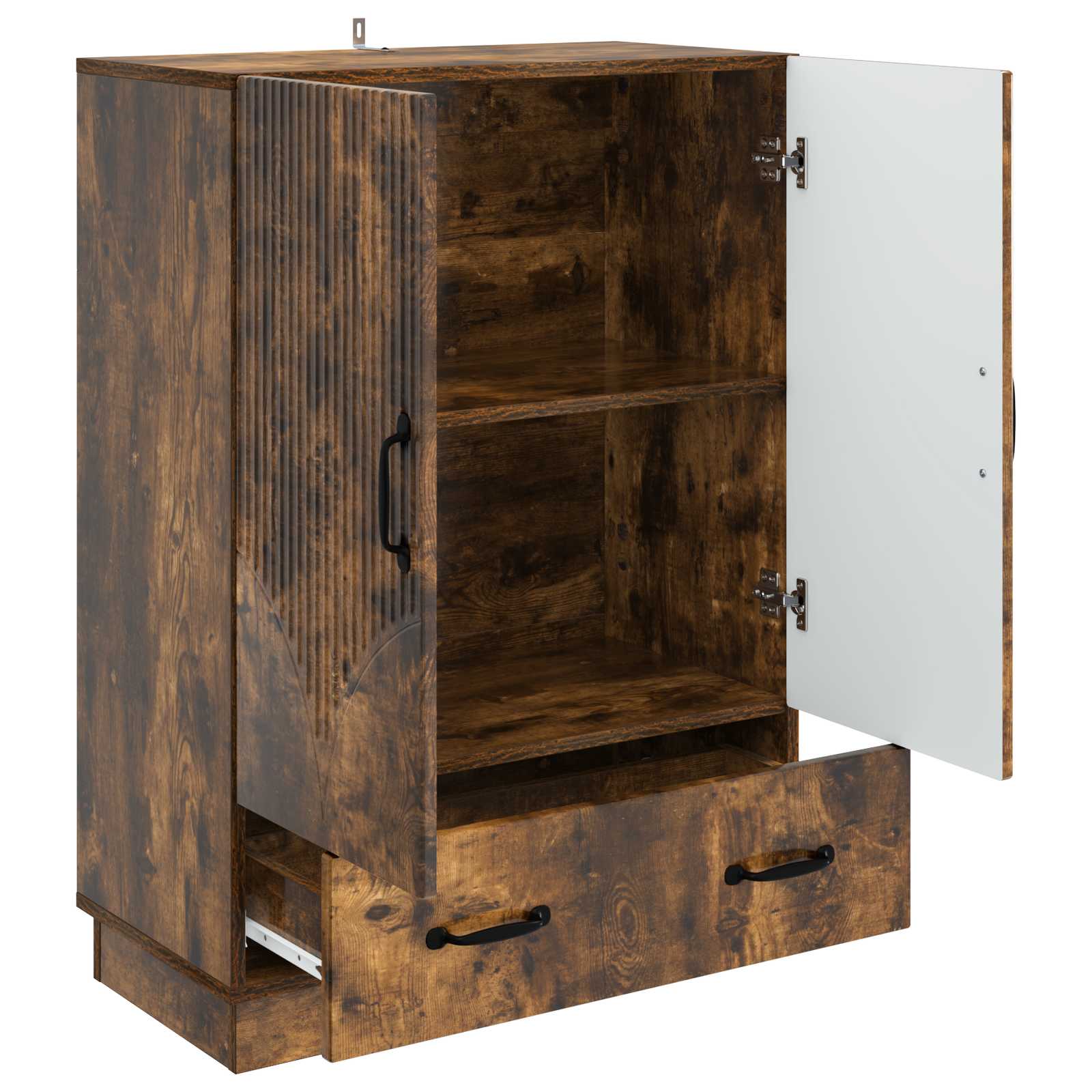 vidaXL Bufet Dąb wędzony 66 x 34,5 x 92 cm Drewno inżynieryjne
