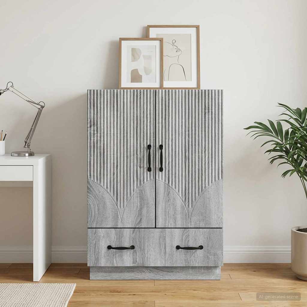 vidaXL Bufet Szary Sonoma 66 x 34,5 x 92 cm Drewno inżynieryjne