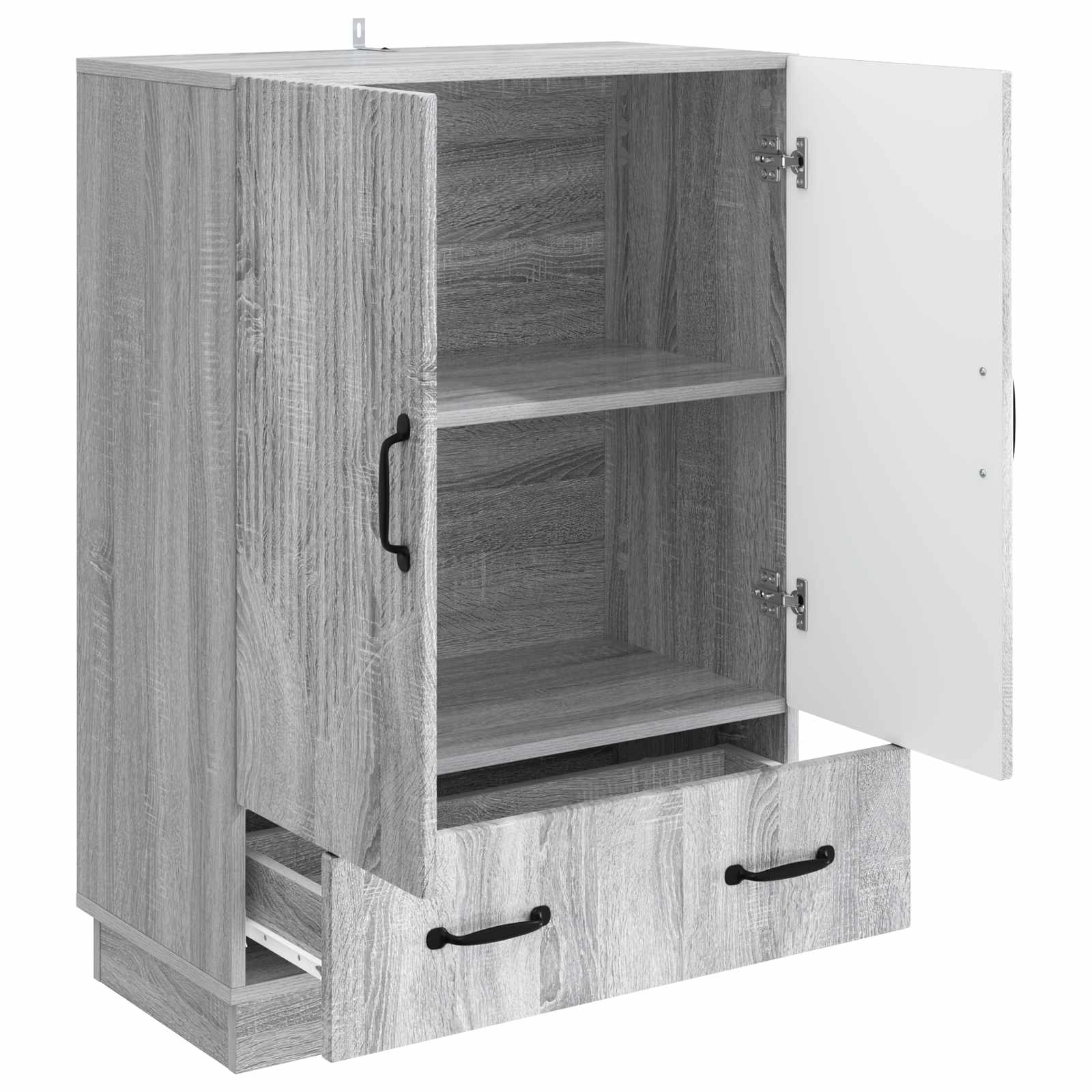 vidaXL Bufet Szary Sonoma 66 x 34,5 x 92 cm Drewno inżynieryjne