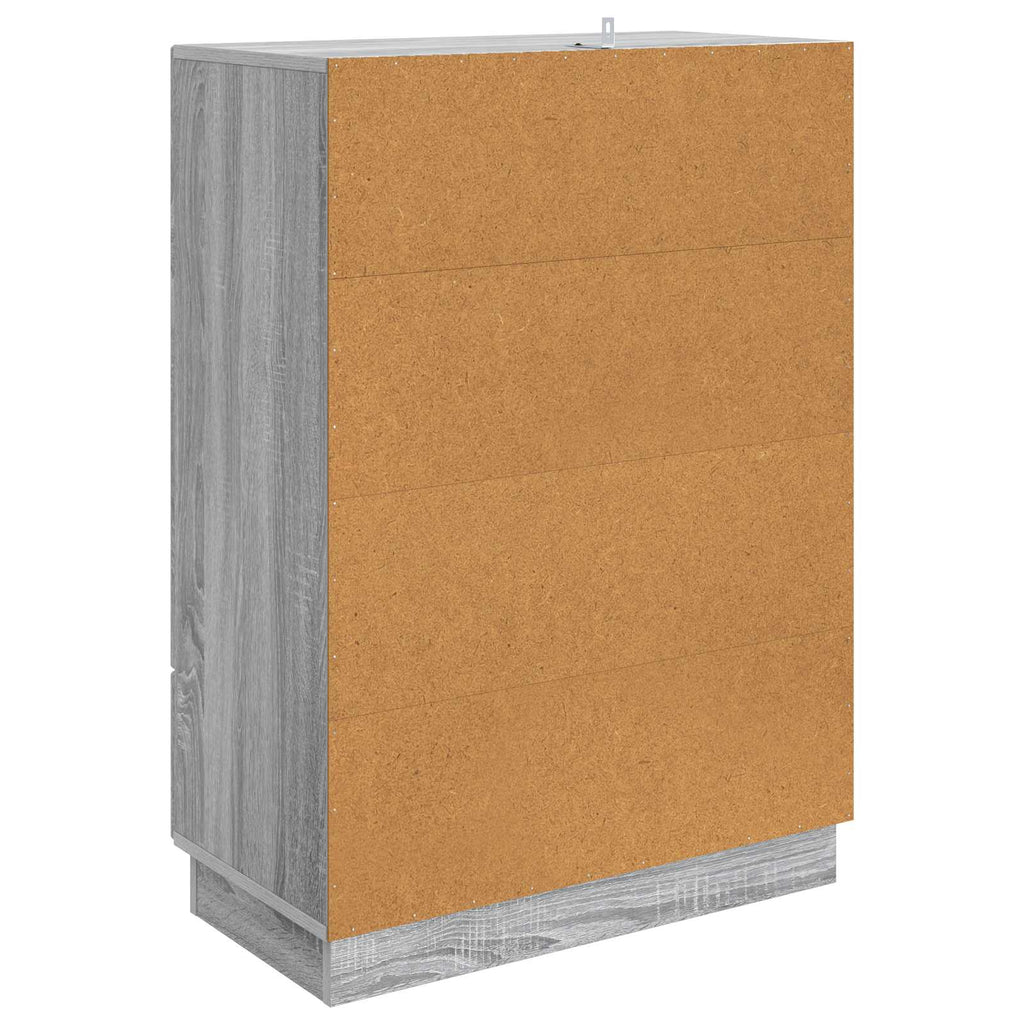vidaXL Bufet Szary Sonoma 66 x 34,5 x 92 cm Drewno inżynieryjne