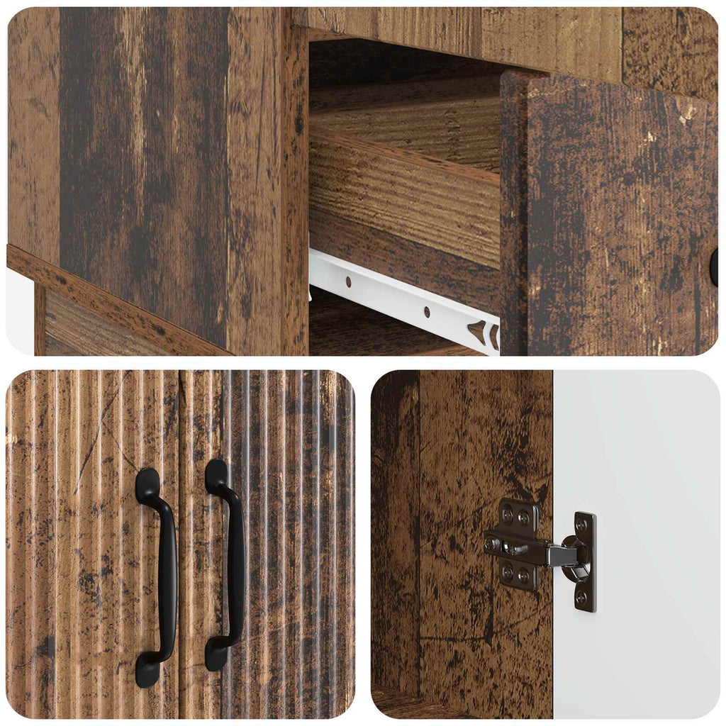 vidaXL Bufet Stare drewno 66 x 34,5 x 92 cm Drewno inżynieryjne