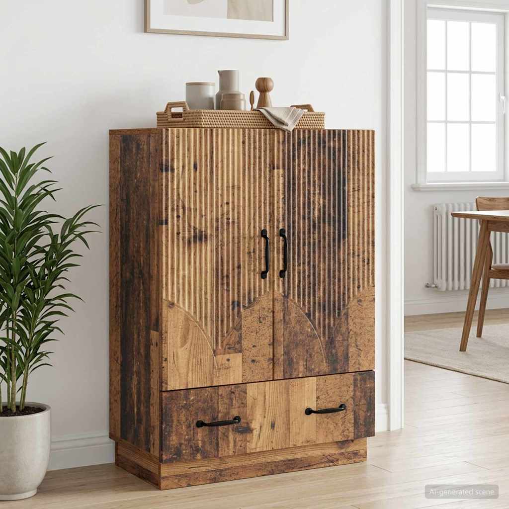 vidaXL Bufet Stare drewno 66 x 34,5 x 92 cm Drewno inżynieryjne