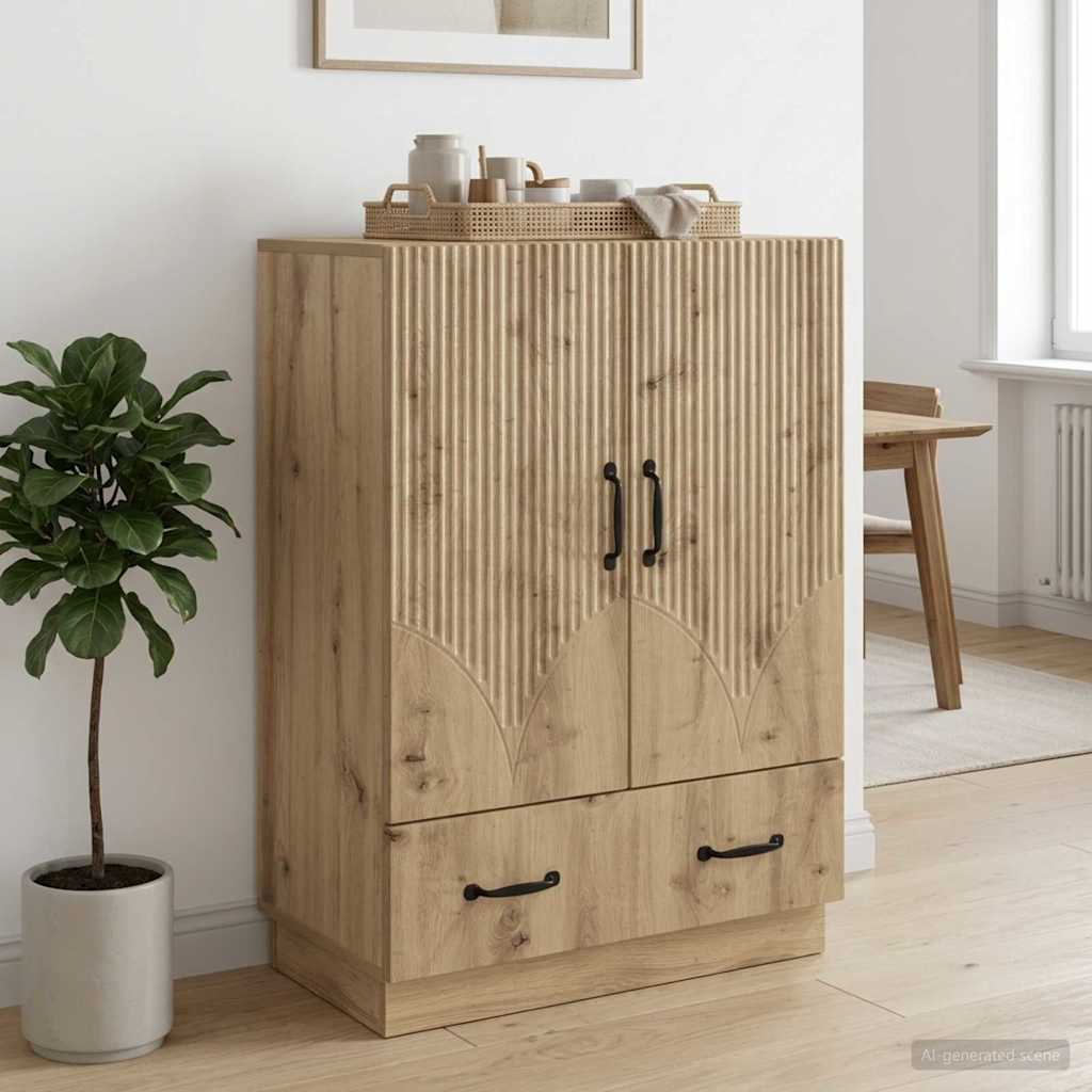 vidaXL Bufet Dąb artisan 66 x 34,5 x 92 cm Drewno inżynieryjne