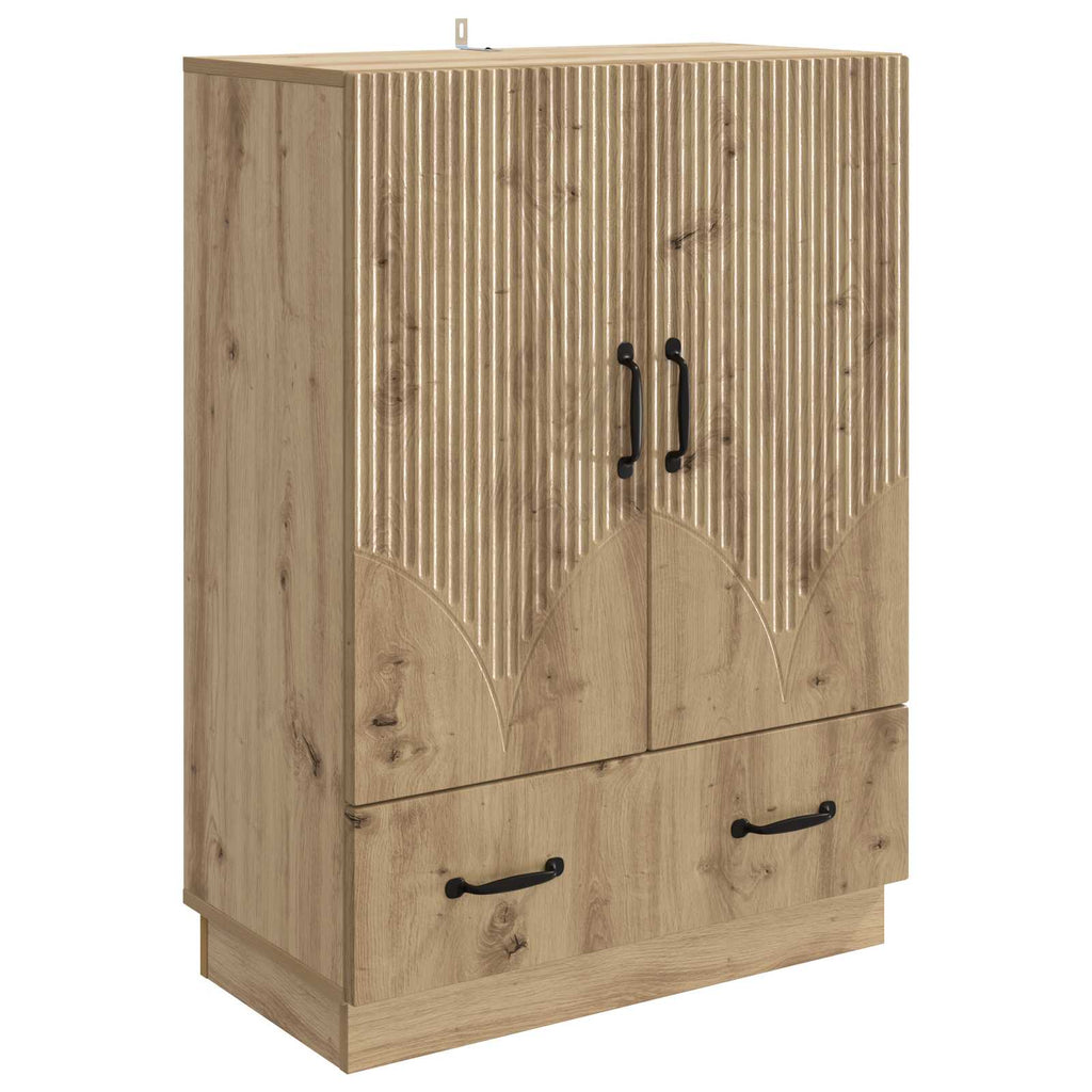 vidaXL Bufet Dąb artisan 66 x 34,5 x 92 cm Drewno inżynieryjne