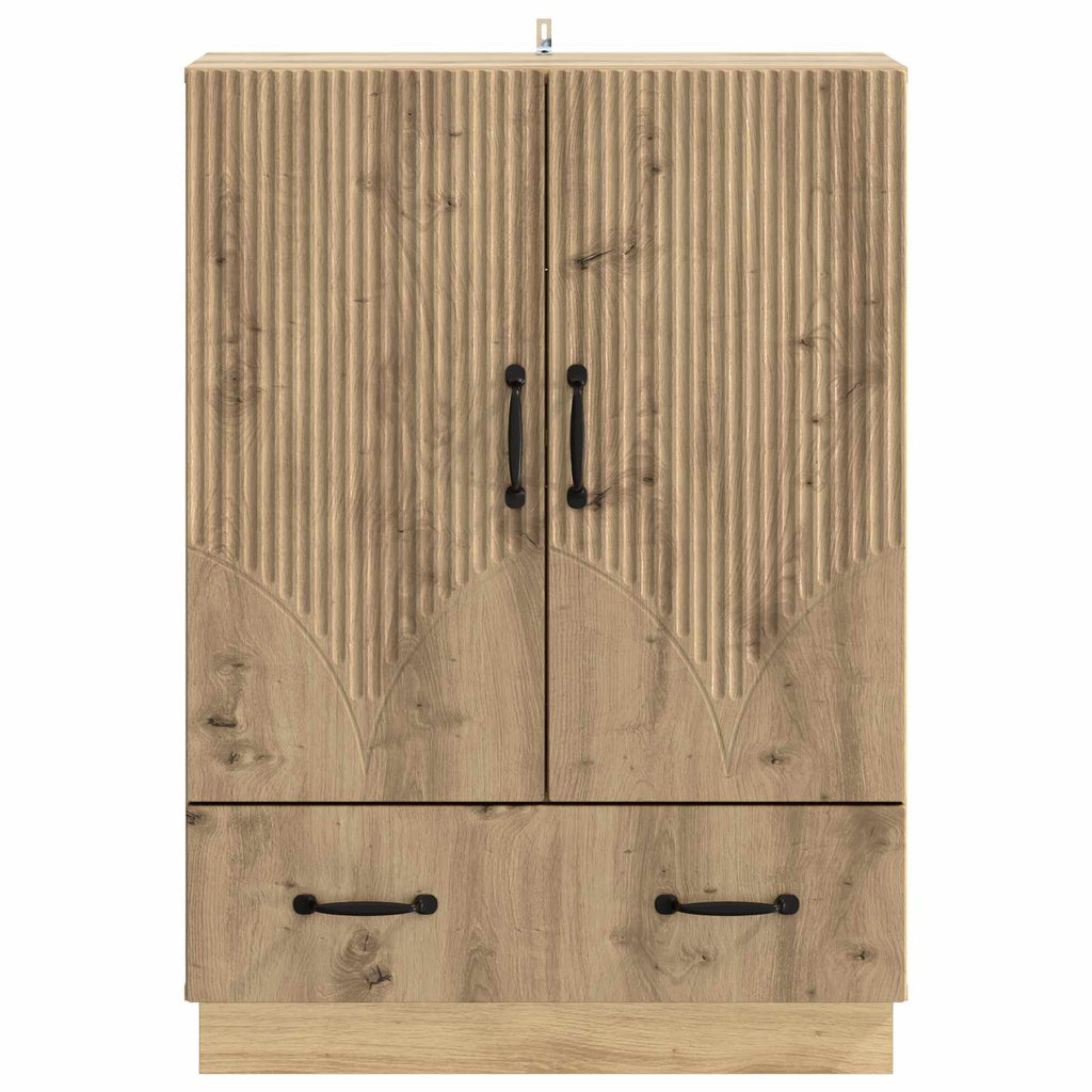 vidaXL Bufet Dąb artisan 66 x 34,5 x 92 cm Drewno inżynieryjne