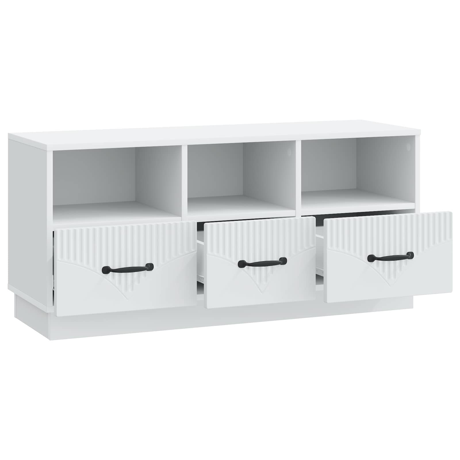 vidaXL Szafka pod telewizor z szufladą Biały 102 x 34,5 x 47 cm