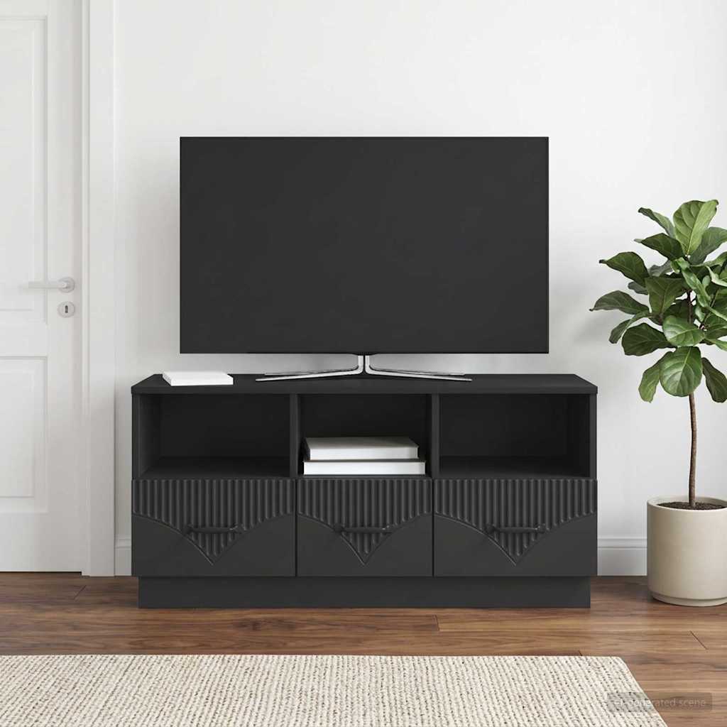 vidaXL Szafka pod telewizor z szufladą Czarny 102 x 34,5 x 47 cm
