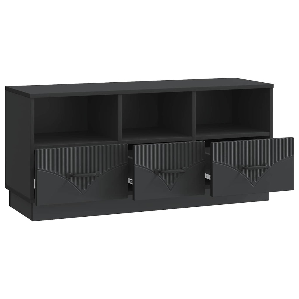 vidaXL Szafka pod telewizor z szufladą Czarny 102 x 34,5 x 47 cm