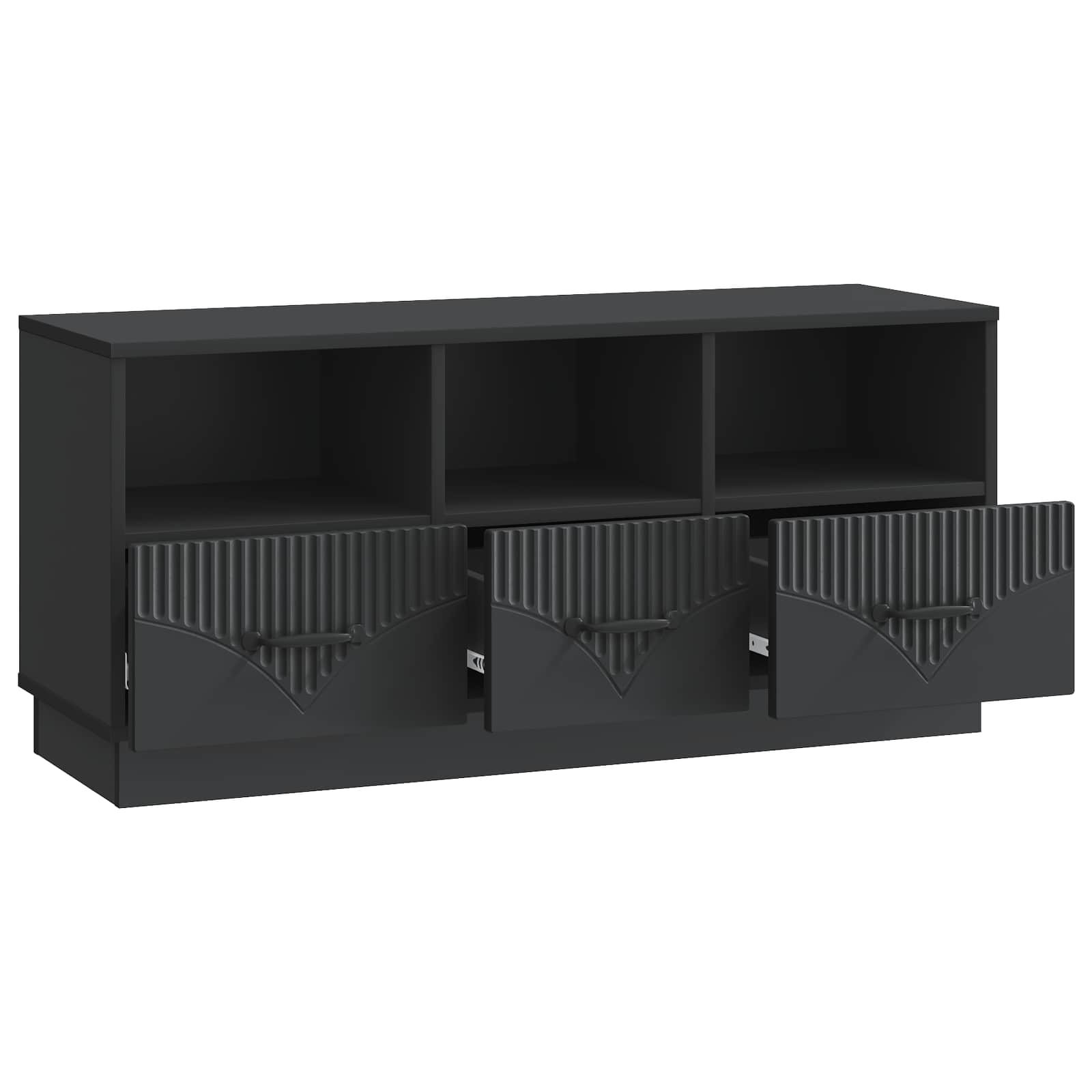 vidaXL Szafka pod telewizor z szufladą Czarny 102 x 34,5 x 47 cm